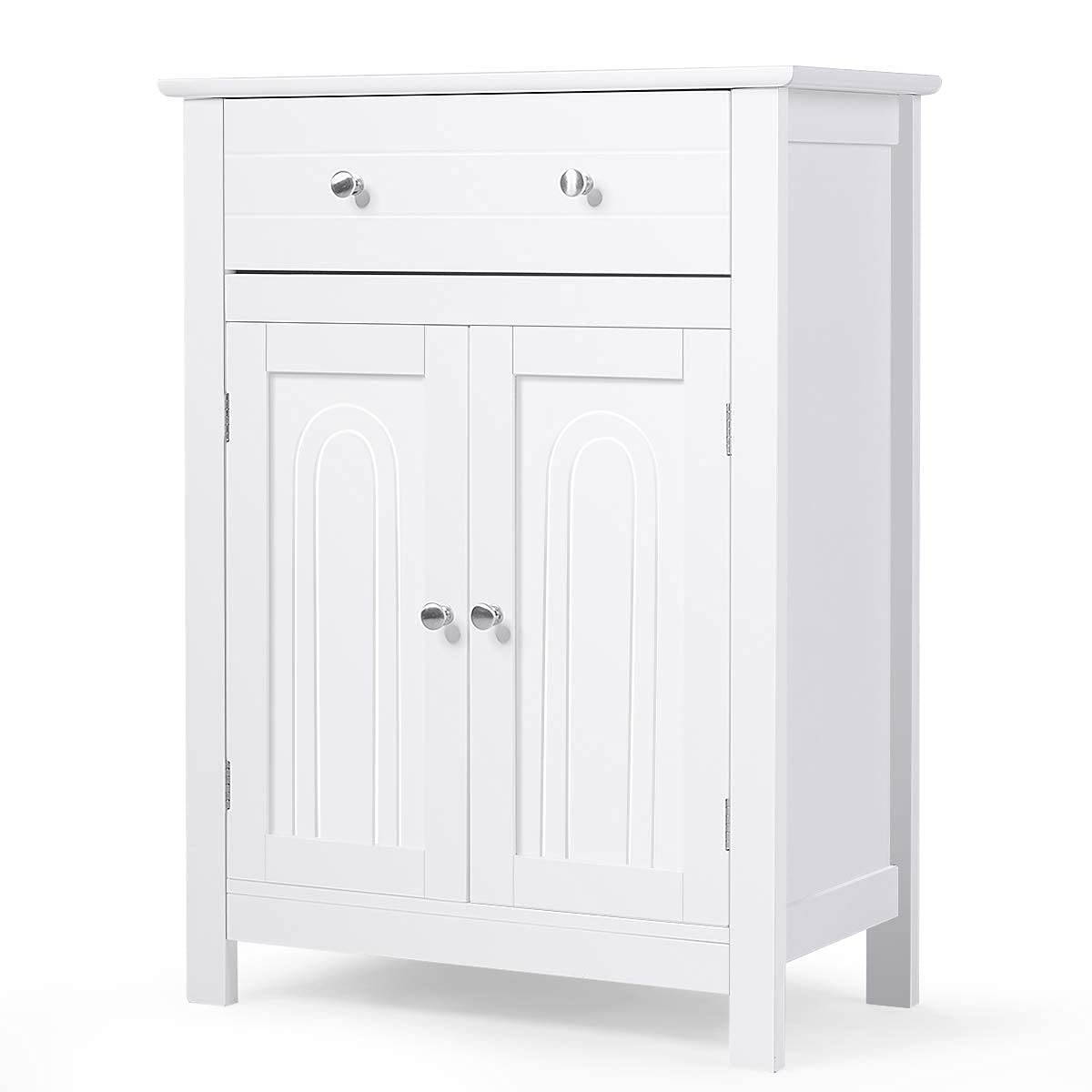 Tangkula Bathroom Storage Cabinet, Free Standing Bathroom Cabinet with Large Drawer